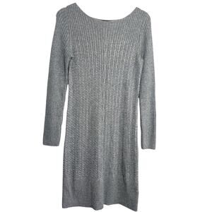 Paul Costelloe Gray Wool Blend Sweater Dress Size M
